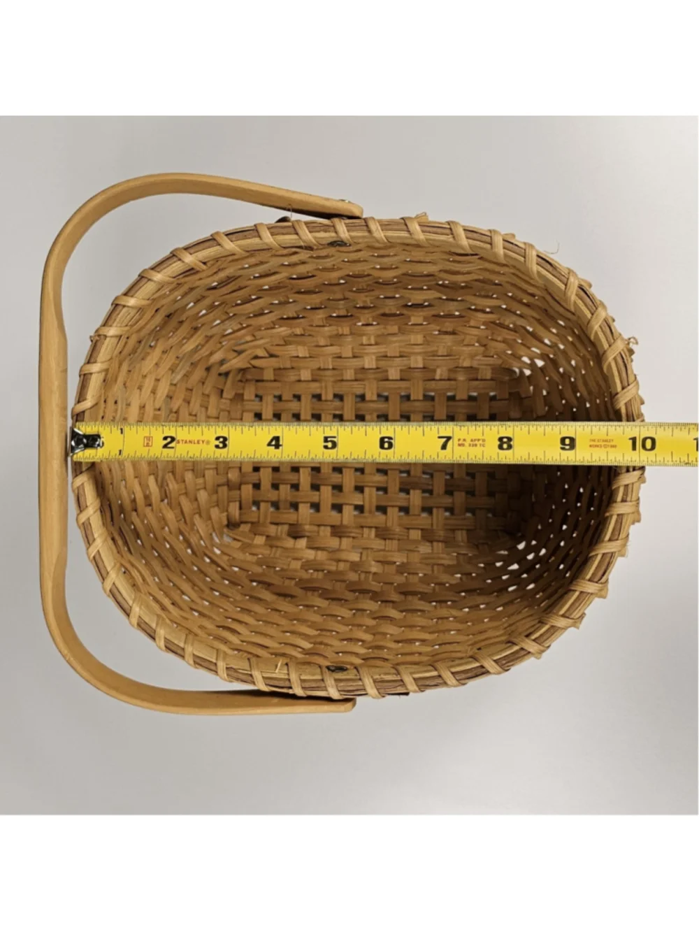 Vintage Native American Wabanaki Ash Splint Basket Curly Porcupine Weave 10